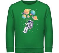 Sweatshirt Kinder Pullover für Jungen Mädchen - Astronaut Planet Schaukel Sonnensystem I Universum Planeten Space Schaukel Weltall I Himmelskörper Galaxy I Astronauten Kostüm Raumfahrer - 116 (5/6