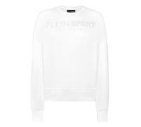 Sweatshirt PLEIN SPORT "Sweatshirt", Damen, Gr. L, weiß (01, weiß), Obermaterial: 88% Baumwolle, 12% Polyester, Sweatshirts (52073349-L) 01, weiß