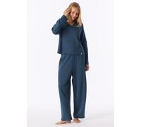Sweatshirt langarm Doubleface V-Ausschnitt deep blue - Mix+Relax 40