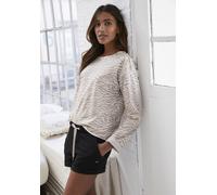 Sweatshirt LASCANA "/ Langarmshirt" Gr. 36/38, beige (nougat, beige) Damen Sweatshirts (54323140-36) nougat, beige