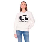 Sweatshirt LE TEMPS DES CERISES "PAOLO", Damen, Gr. L, weiß, 65% Baumwolle, 35% Polyester, bedruckt, normal, Rundhals, Sweatshirts Sweatshirt, mit modischem Frontprint (61563331-L) weiß