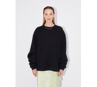 Sweatshirt LEGER "Indra, LeGer by Lena Gercke", Damen, Gr. 38, schwarz, Sweatware, Obermaterial: 65% Baumwolle, 35% Polyester, unifarben, oversize hüftlang, Rundhals, eingesetzt Rippbündchen, Sweatshi