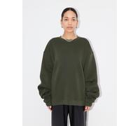 Sweatshirt LEGER "Indra, LeGer by Lena Gercke", Damen, Gr. 44, grün (rhodonite), Sweatware, Obermaterial: 65% Baumwolle, 35% Polyester, normal, Rundhals, Bündchen, Sweatshirts Sweatshirt, Rundhals, lo
