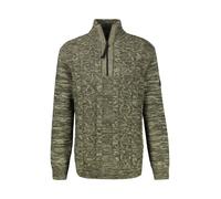 Sweatshirt LERROS "Herren Stricktroyer mit Zopfmuster", Herren, Gr. L, urban grün melange, 60% Baumwolle, 40% Polyacryl, Sweatshirts Sweatshirt (79372215-L) urban grün melange