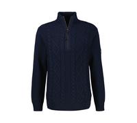 Sweatshirt LERROS "Herren Stricktroyer mit Zopfmuster", Herren, Gr. M, classic navy, 60% Baumwolle, 40% Polyacryl, Sweatshirts Sweatshirt (59843005-M) classic navy