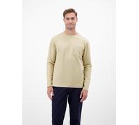 Langarmshirt LERROS, Damen, Gr. 3XL, foam weiß, Single Jersey, Obermaterial: 85% Baumwolle, 13% Polyester, 2% Elasthan, unifarben, normal hüftbedeckend, Rundhals, Shirts Langarmshirt, mit Rundhals und