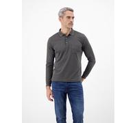 Sweatshirt LERROS "Langarm Polo mit Brusttasche aus Baumwollmix", Herren, Gr. XXL, grau (schwarz), 52% Baumwolle, 48% Polyester, Sweatshirts Sweatshirt (61420869-XXL) schwarz
