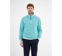 Sweatshirt LERROS "LERROS Sweattroyer in Zig-Zag-Struktur", Herren, Gr. S, blau (coastal blau), 100% Baumwolle, Sweatshirts Sweatshirt (47258613-S)