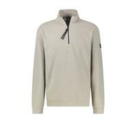Sweatshirt LERROS "SELA", Herren, Gr. 3XL, beige (broken weiß), Sweatware, Obermaterial: 90% Baumwolle, 10% Polyester, normal hüftbedeckend, Rundhals, Bündchen, Sweatshirts Sweatshirt, mit Troyer-Reiß