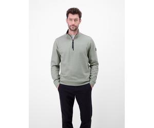 Sweatshirt LERROS "SELA", Herren, Gr. 3XL, grün (pearl grau), Sweatware, Obermaterial: 90% Baumwolle, 10% Polyester, unifarben, normal hüftbedeckend, Rundhals, Bündchen, Sweatshirts Sweatshirt, mit Tr