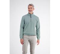 Sweatshirt LERROS "SELA", Herren, Gr. M, grün (misty blau), Sweatware, Obermaterial: 90% Baumwolle, 10% Polyester, normal hüftbedeckend, Rundhals, Bündchen, Sweatshirts Sweatshirt, mit Troyer-Reißvers