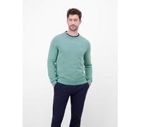Sweatshirt LERROS "Sweatshirt in sportiver 2-Tone-Optik", Herren, Gr. L, grün (arctic blau), 100% Baumwolle, Sweatshirts Sweatshirt (54811865-L) arctic blau