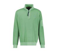 Sweatshirt LERROS "Sweattroyer in Zig-Zag-Struktur", Herren, Gr. M, grün (sage grün), 100% Baumwolle, Sweatshirts Sweatshirt (99873347-M)