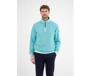 Sweatshirt LERROS "Sweattroyer in Zig-Zag-Struktur", Herren, Gr. S, blau (coastal blau), 100% Baumwolle, Sweatshirts Sweatshirt (47258613-S)