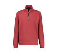 Sweatshirt LERROS "Troyer aus hochwertigem Strickgewebe in großen Größen", Herren, Gr. 4XL, rot (muted rot), 90% Baumwolle, 10% Polyester, Sweatshirts Sweatshirt (42080208-4XL) muted rot