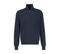 Sweatshirt LERROS "Troyer in 2-Tone-Optik aus Baumwollstrick, große Größen", Herren, Gr. 5XL, blau (classic navy), 100% Baumwolle, Sweatshirts Sweatshirt (67462626-5XL) classic navy