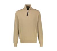 Sweatshirt LERROS "Troyer in 2-Tone-Optik aus Baumwollstrick, große Größen", Herren, Gr. 6XL, beige (gravel beige), 100% Baumwolle, Sweatshirts Sweatshirt (53868600-6XL) gravel beige