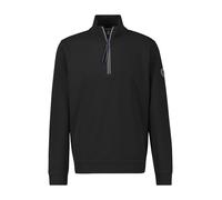 Sweatshirt LERROS "Troyer in Sweatqualität aus Strickmaterial", Herren, Gr. 3XL, schwarz, 90% Baumwolle, 10% Polyester, Sweatshirts Sweatshirt (79224214-XXXL) schwarz