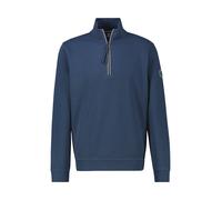 Sweatshirt LERROS "Troyer in Sweatqualität aus Strickmaterial", Herren, Gr. 4XL, storm blau, 90% Baumwolle, 10% Polyester, Sweatshirts Sweatshirt (36712121-4XL) storm blau