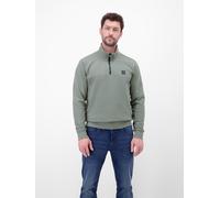 Sweatshirt LERROS "Troyer in Sweatqualität mit Waffelstruktur", Herren, Gr. 3XL, storm grau, 85% Baumwolle, 13% Polyester, 2% Elasthan, Sweatshirts Sweatshirt (97796950-XXXL) storm grau