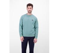 Sweatshirt LERROS "Urbaner Sweatshirtstyle, weiche Haptik", Herren, Gr. XL, grün (arctic blau), 50% Baumwolle, 50% Polyester, Sweatshirts Sweatshirt, Unifarbenes Herren-Sweatshirt, hoher Tragekomfort,