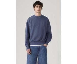 Sweatshirt LEVI'S "AUTHENTIC CREW", Herren, Gr. L, blau (sargsea), Sweatware, Obermaterial: 88% Baumwolle, 12% Polyester, unifarben, regular fit taillenlang, Rundhals, Sweatshirts Sweatshirt, mit Logo