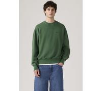 Sweatshirt LEVI'S "AUTHENTIC CREW", Herren, Gr. XL, garment dye schwarz gre, Sweatware, Obermaterial: 88% Baumwolle, 12% Polyester, regular fit taillenlang, Rundhals, Sweatshirts Sweatshirt, mit Logos