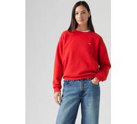 Sweatshirt LEVI'S "EVERYDAY CREW SWEATSHIRT", Damen, Gr. XS (34), rot (true rot), Sweatware, Obermaterial: 58% Baumwolle, 42% Polyester, unifarben, regular fit normal, Rundhals, Bündchen, Sweatshirts