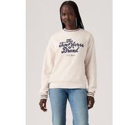 Sweatshirt LEVI'S "GR HERITAGE SPORT", Damen, Gr. M (38), crew well worn legen, Sweatware, Obermaterial: 100% Baumwolle, normal hüftlang, Rundhals, Bündchen, Sweatshirts Sweatshirt, mit Stickerei im F