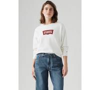 Sweatshirt LEVI'S "GR ICONIC HERITAGE CREW", Damen, Gr. L (40), weiß, Sweatware, Obermaterial: 100% Baumwolle, bedruckt, bequem normal, Rundhals, Sweatshirts Sweatshirt, Bequeme Passform (97483939-L)