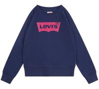 Sweatshirt LEVI'S KIDS "KET ITEM LOGO CREW", Mädchen, Gr. 12M (80), blau (medieval blau), Sweatware, Obermaterial: 60% Baumwolle, 40% Polyester, bedruckt, regular fit normal, Rundhals, Rippbündchen, S
