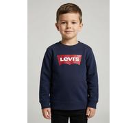Sweatshirt LEVI'S KIDS "LVB LVB FRENCH TERRY BATWING", Jungen, Gr. 12M (80), blau (marineblaus), Sweatware, Obermaterial: 55% Baumwolle, 45% Polyester, bedruckt, regular fit normal, Rundhals, Rippbünd