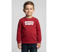 Sweatshirt LEVI'S KIDS "LVB LVB FRENCH TERRY BATWING", Jungen, Gr. 3M (62), rot (levis rot, weiß), Sweatware, Obermaterial: 55% Baumwolle, 45% Polyester, bedruckt, regular fit normal, Rundhals, Rippbü