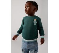 Sweatshirt LEVI'S KIDS "LVB VARSITY LEVI TIPPED CREW", Jungen, Gr. 24M (92), grün (bistro grün), Sweatware, Obermaterial: 60% Baumwolle, 40% Polyester, bedruckt, normal, Rundhals, Bündchen, Sweatshirt