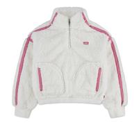 Sweatshirt LEVI'S KIDS "LVG SHERPA HALF ZIP", Mädchen, Gr. 8 (128), rosa (wild rose), Plüsch, Obermaterial: 100% Polyester, unifarben mit Farbeinsätzen, normal, tiefer V-Ausschnitt, Bündchen, Sweatshi