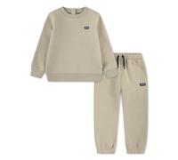 Sweatshirt LEVI'S KIDS "LVN HOODIE & JOGGER SET", Mädchen, Gr. 24M (92), beige (fields of rye), Sweatware, Obermaterial: 60% Baumwolle, 40% Polyester, unifarben, normal, Rundhals, Sweatshirts Sweatshi