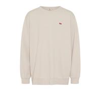Sweatshirt LEVI'S PLUS "BIG ORIGINAL HM CREW", Herren, Gr. 3XL (68/70), beige (pumice stone), Sweatware, Obermaterial: 100% Baumwolle, hüftbedeckend, Rundhals, Sweatshirts Sweatshirt, mit Batwing-Logo