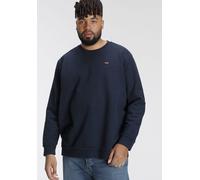 Sweatshirt LEVI'S PLUS "BIG ORIGINAL HM CREW", Herren, Gr. 3XL (68/70), blau (navy), Sweatware, Obermaterial: 100% Baumwolle, hüftbedeckend, Rundhals, Sweatshirts Sweatshirt, mit Batwing-Logobadge (29