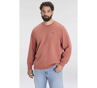 Sweatshirt LEVI'S PLUS "BIG ORIGINAL HM CREW", Herren, Gr. 3XL (68/70), rot (etruscan rot), Sweatware, Obermaterial: 100% Baumwolle, hüftbedeckend, Rundhals, Sweatshirts Sweatshirt, mit Batwing-Logoba