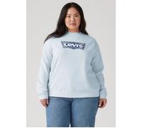 Sweatshirt LEVI'S PLUS "PL GR EVERYDAY CREW", Damen, Gr. 4XL (58/60), plus crew bandana fill t3 country air, Sweatware, Obermaterial: 58% Baumwolle, 42% Polyester, regular fit normal, Rundhals, Rippbü