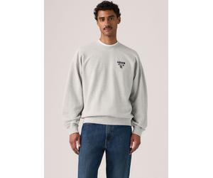 Sweatshirt LEVI'S "SUNSET CREW", Herren, Gr. S, grau (light erdgrau french terry), Sweatware, Obermaterial: 100% Baumwolle, bedruckt, bequem hüftlang, Rundhals, angesetztes Bündchen, Sweatshirts Sweat
