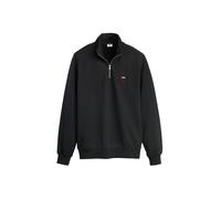 Levi's Herren Sweatshirt mit Zip-Kragen - Original Housemark 1/4 Zip, Stehkragen, Baumwolle Schwarz M