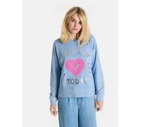 Sweatshirt LIEBLINGSSTÜCK "BibiL", Damen, Gr. L, 432, skyway, 100% Baumwolle, normal, Rundhals, Sweatshirts Sweatshirt, aus 100% Baumwolle (41346165-L) 432, skyway