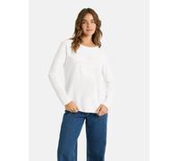 Sweatshirt LIEBLINGSSTÜCK "CathrinaEP", Damen, Gr. S, sanftes weiß, Sweatware, Obermaterial: 100% Baumwolle, bedruckt, unifarben, regular fit taillenbedeckt, Rundhals, gerader Abschluss, Sweatshirts S