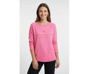 Sweatshirt LIEBLINGSSTÜCK "CathrinaEP", Damen, Gr. XXL (44), pink (lovely pink), Sweatware, Obermaterial: 100% Baumwolle, bedruckt, unifarben, regular fit taillenbedeckt, Rundhals, gerader Abschluss,