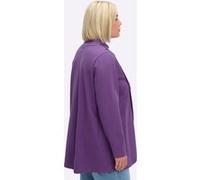Sweatshirt SHEEGO, Damen, Gr. 48/50, lila, 50% Baumwolle, 50% Polyester, unifarben, Sweatshirts Sweatshirt (36918637-48) lila