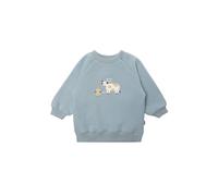 Sweatshirt LILIPUT "Bauernhof", Jungen, Gr. 134/140, blau (hellblau), 80% Baumwolle, 20% Polyester, bedruckt, normal, Rundhals, Sweatshirts Sweatshirt, mit niedlichem Tierprint (42927011-134) hellblau
