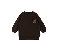Sweatshirt LILIPUT "Boo Crew Vampir", Jungen, Gr. 134/140, braun, 80% Baumwolle, 20% Polyester, bedruckt, normal, Rundhals, Sweatshirts Sweatshirt, mit elastischem Bündchen (10501642-134) braun