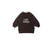 Sweatshirt LILIPUT "Ciao Kakao", Mädchen, Gr. 86/92, braun, 80% Baumwolle, 20% Polyester, bedruckt, normal, Rundhals, Sweatshirts Sweatshirt, mit coolem Schriftzug auf der Vorderseite (58823228-86) br