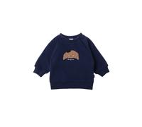 Sweatshirt LILIPUT "Croissant", Mädchen, Gr. 62/68, blau (dunkelblau), 80% Baumwolle, 20% Polyester, bedruckt, normal, Rundhals, Sweatshirts Sweatshirt, mit Rundhalsausschnitt (15297411-62) dunkelblau